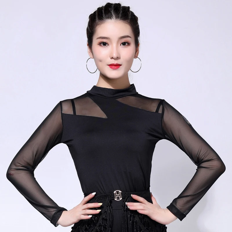 Latin Dance Top Women'S Autumn And Winter New Long Sleeve Dance Clothes Sexy Practice Dress Ballroom Performance Dance Wear
Latin Dance Top Women'S Autumn And Winter New Long Sleeve Dance Clothes Sexy Practice Dress Ballroom Performance Dance Wear