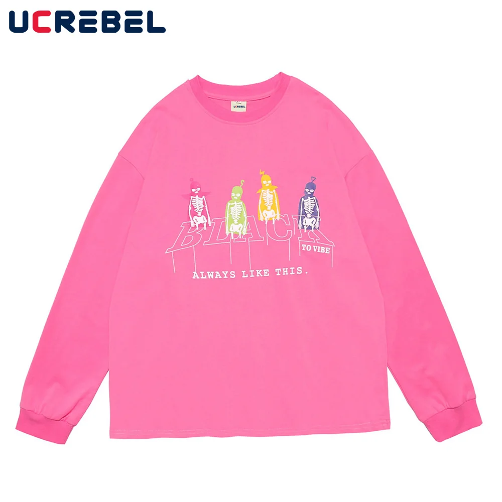 Cartoon Print Long Sleeve T-shirt Mens Autumn Casual Crew Neck Cotton Tee Streetwear Simple Loose T shirt Men
Cartoon Print Long Sleeve T-shirt Mens Autumn Casual Crew Neck Cotton Tee Streetwear Simple Loose T shirt Men