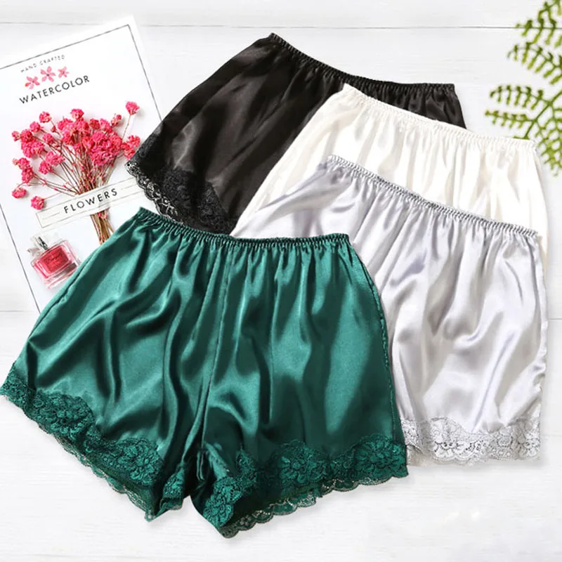 Plus Size Womens Sleep Bottoms Elastic Waist White Black Lace Shorts Casual Panties for Women Costume Faux Silk Summer Nightwear
Plus Size Womens Sleep Bottoms Elastic Waist White Black Lace Shorts Casual Panties for Women Costume Faux Silk Summer Nightwear