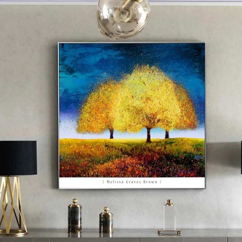 Abstract Golden Trees Oil Pianting on Canvas Posters and Prints Wall Art Picture for Living Room Home Decor
Abstract Golden Trees Oil Pianting on Canvas Posters and Prints Wall Art Picture for Living Room Home Decor