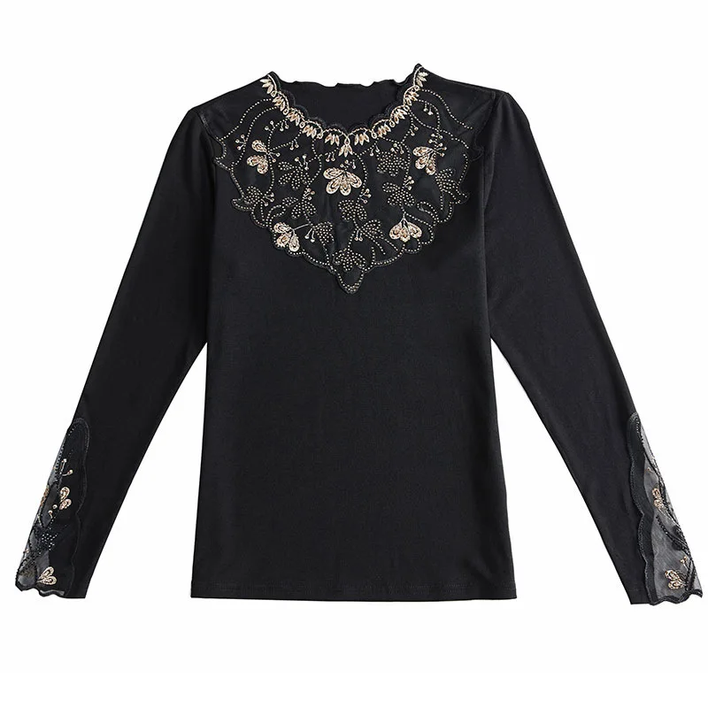 Original 2020 Autumn New Long Sleeve Bottoming Shirt Fashion Embroidered Diamond Set T-shirt Women's Shirt Bottoming Shirt
Original 2020 Autumn New Long Sleeve Bottoming Shirt Fashion Embroidered Diamond Set T-shirt Women's Shirt Bottoming Shirt
