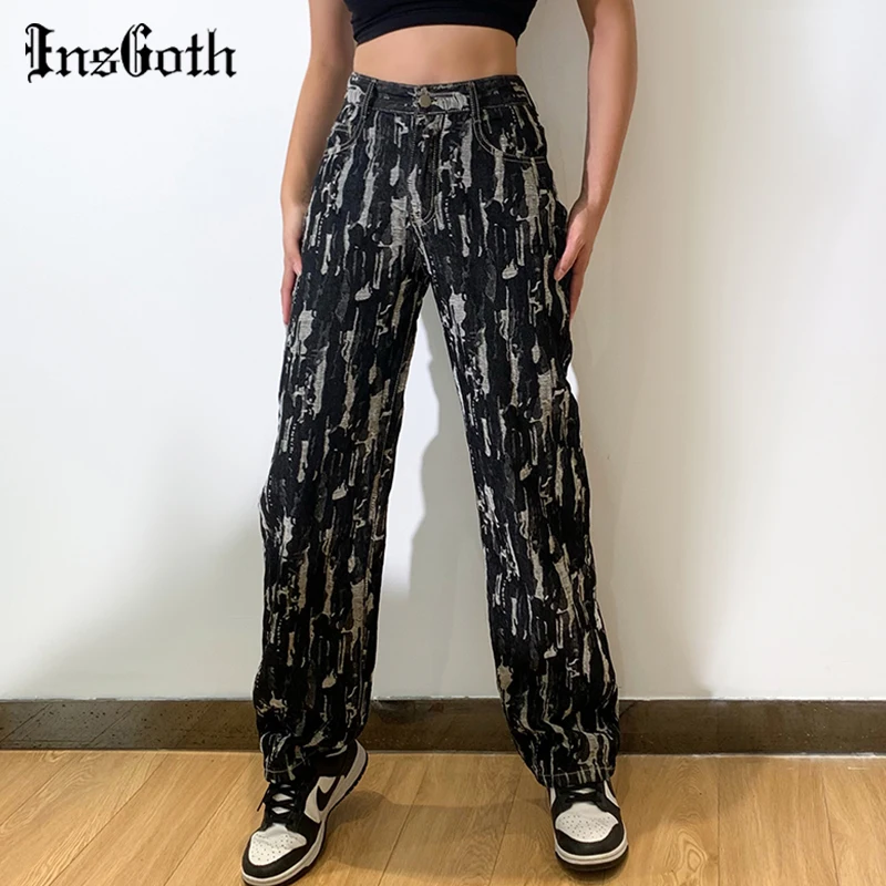 InsGoth Y2K Grunge Punk Black Ripped Jeans Harajuku High Waist With Pocket Straight Denim Mall Goth E Girl Streetwear Pants
InsGoth Y2K Grunge Punk Black Ripped Jeans Harajuku High Waist With Pocket Straight Denim Mall Goth E Girl Streetwear Pants