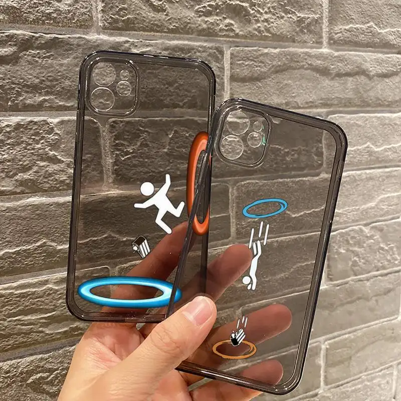 portal game Phone Case For iPhone 12 11 8 7 se 2020 mini pro X XS XR MAX Plus Black Transparent Cover
portal game Phone Case For iPhone 12 11 8 7 se 2020 mini pro X XS XR MAX Plus Black Transparent Cover