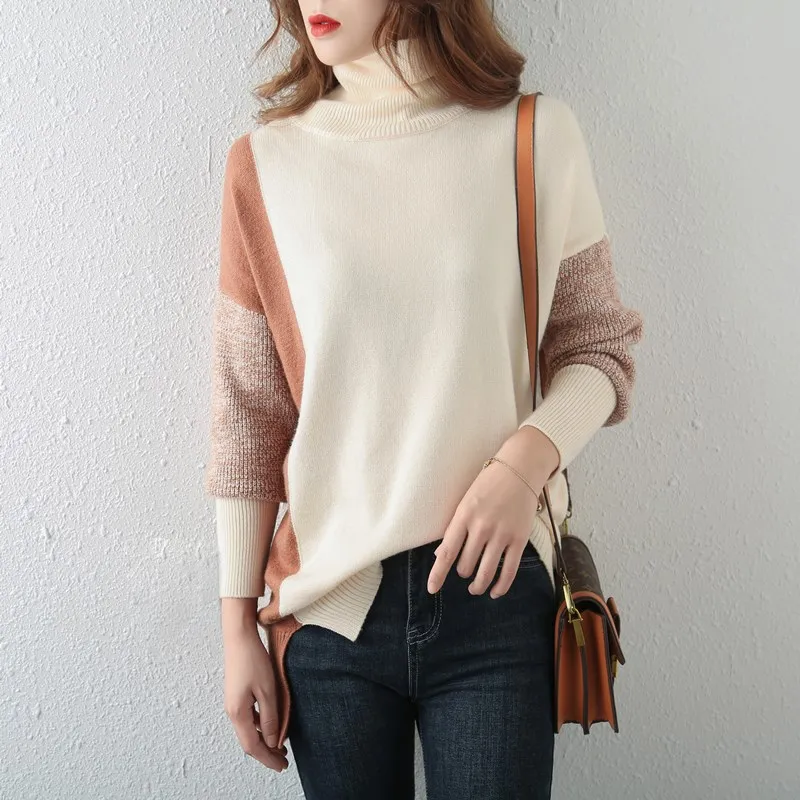 Autumn and winter new turtleneck sweater women's wool knitted sweater thick loose large size pullover lazy style bottoming shirt
Autumn and winter new turtleneck sweater women's wool knitted sweater thick loose large size pullover lazy style bottoming shirt