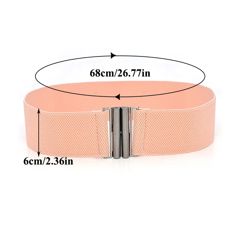 Waist Belt Solid Color Metal Buckle Wide Elastic Belt Lady Girdle Stretch Cinch Waistband Corset Belt Female Apparel Accessories
Waist Belt Solid Color Metal Buckle Wide Elastic Belt Lady Girdle Stretch Cinch Waistband Corset Belt Female Apparel Accessories