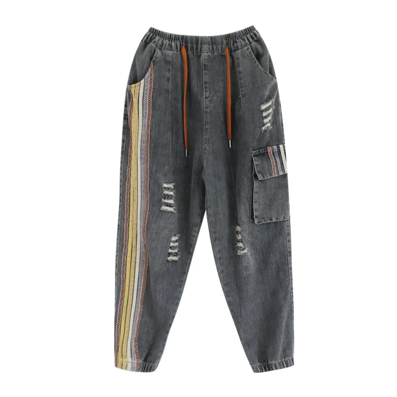 Max LuLu Spring Korean Fashion Trousers Womens Vintage Punk Jeans Ladies Casual Striped Denim Harem Pants Oversized Pantalons
Max LuLu Spring Korean Fashion Trousers Womens Vintage Punk Jeans Ladies Casual Striped Denim Harem Pants Oversized Pantalons