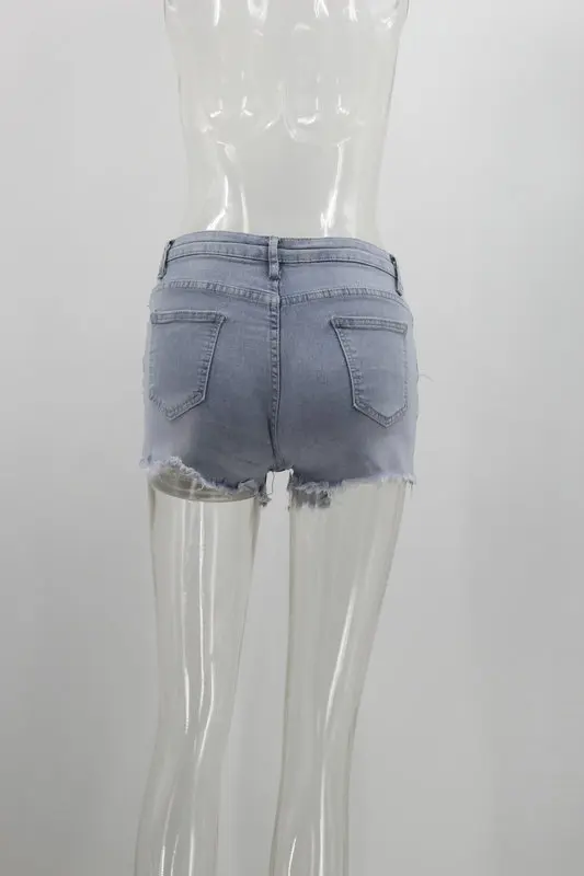 2021 Summer Streetwear Women Straight Ripped Hole Decor Blue Color Denim Shorts Simple Ripped Jeans for Women's Shorts
2021 Summer Streetwear Women Straight Ripped Hole Decor Blue Color Denim Shorts Simple Ripped Jeans for Women's Shorts
