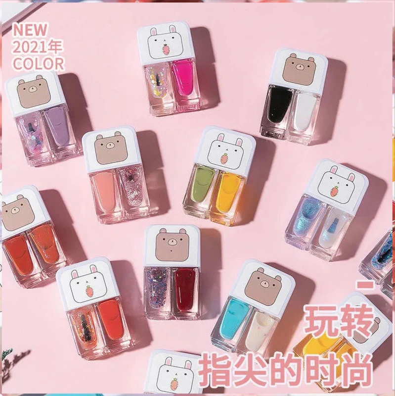 2 Colors Nail Polish Peel Off Normal Without Lamp Glitter Sequins Varnish Matte Quick Dry Waterproof Lasting Nail Polish MN-23
2 Colors Nail Polish Peel Off Normal Without Lamp Glitter Sequins Varnish Matte Quick Dry Waterproof Lasting Nail Polish MN-23