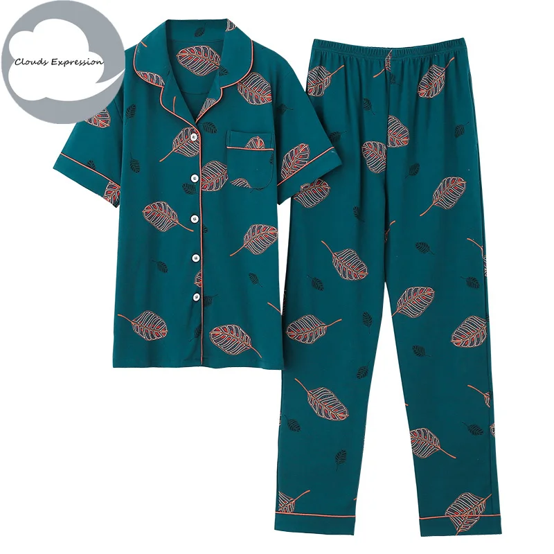 Summer Women Pajamas Sets Soft Nightwear Cotton Short Sleeved Pyjamas Plaid Print Sleepwear Female Pijamas Mujer Homewear Sets
Summer Women Pajamas Sets Soft Nightwear Cotton Short Sleeved Pyjamas Plaid Print Sleepwear Female Pijamas Mujer Homewear Sets