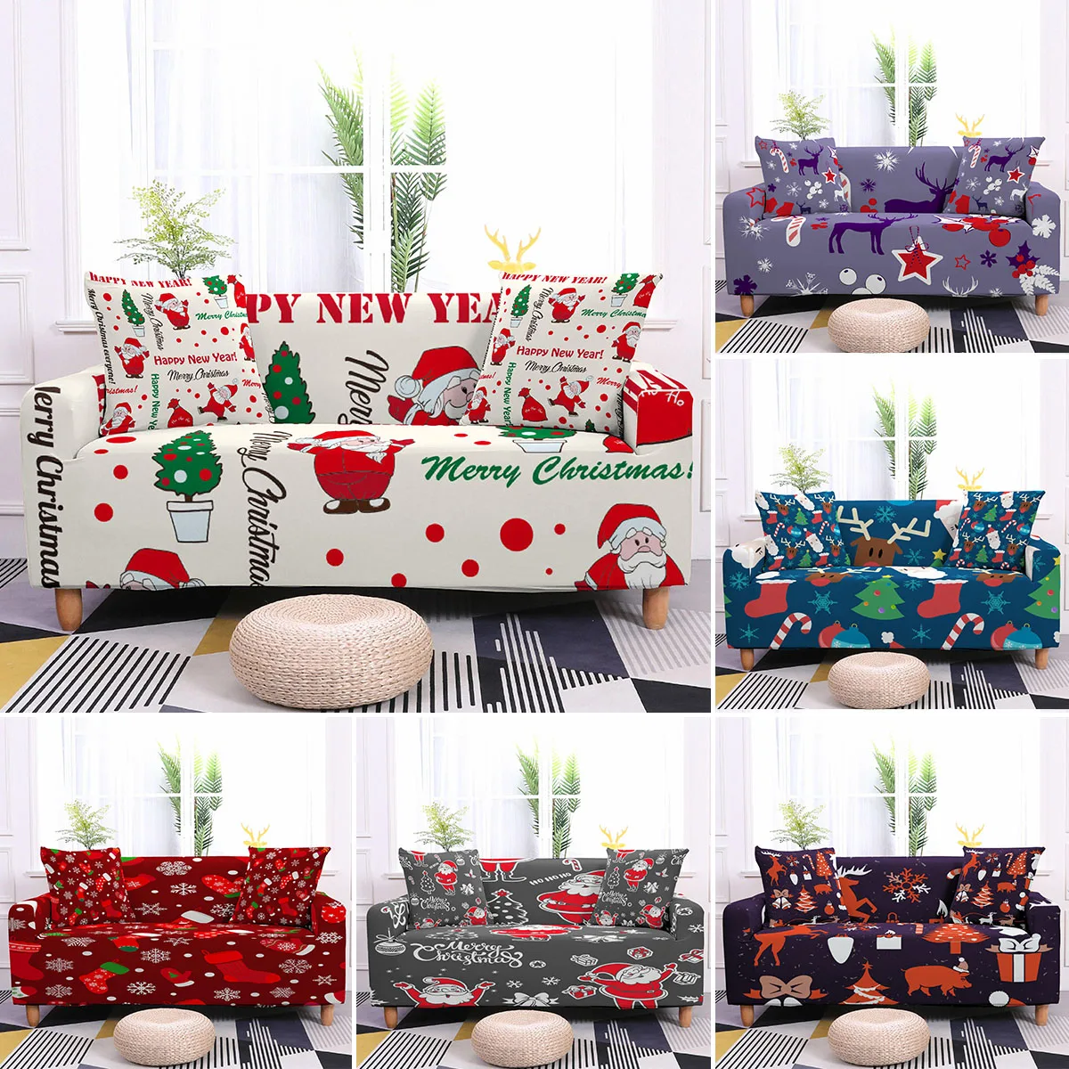 Merry Christmas Sofa Covers for Living Room Stretch Sofa Protector Anti-dust Elastic L-shape Corner Couch Cover Armchair Cover
Merry Christmas Sofa Covers for Living Room Stretch Sofa Protector Anti-dust Elastic L-shape Corner Couch Cover Armchair Cover