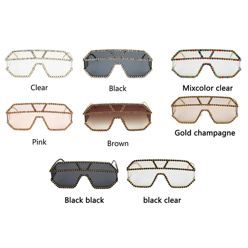 Emonsnia Oversized Colorful Diamond Sunglasses Women Luxury Fashion Square Sunglasses Gradient Vintage Punk Glasses UV400 Gafas 
Emonsnia Oversized Colorful Diamond Sunglasses Women Luxury Fashion Square Sunglasses Gradient Vintage Punk Glasses UV400 Gafas