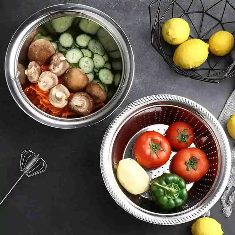 Stainless Steel Washing Vegetable Drain Basin Multi Storage Potatoes Function Pot Tomato Kitchen O2R0
Stainless Steel Washing Vegetable Drain Basin Multi Storage Potatoes Function Pot Tomato Kitchen O2R0