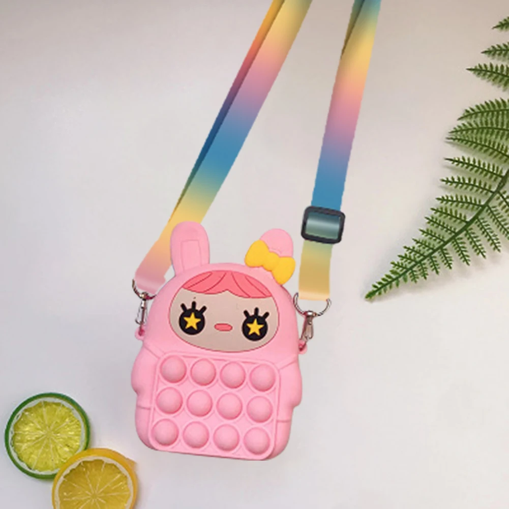 Push Bubbles Bunny Bag Rainbow Decompression Toy Coin Purse Shoulder Storage Bag Finger Press Sensory Toys Storage Purse
Push Bubbles Bunny Bag Rainbow Decompression Toy Coin Purse Shoulder Storage Bag Finger Press Sensory Toys Storage Purse