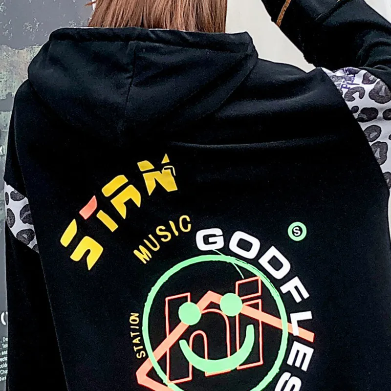 2019 Autumn Fashion Print Hoodies Women Long Hip hop Sweatshirt Pocket Long sleeve Pullovers Tops Loose Hoodie Sweatshirt Female
2019 Autumn Fashion Print Hoodies Women Long Hip hop Sweatshirt Pocket Long sleeve Pullovers Tops Loose Hoodie Sweatshirt Female