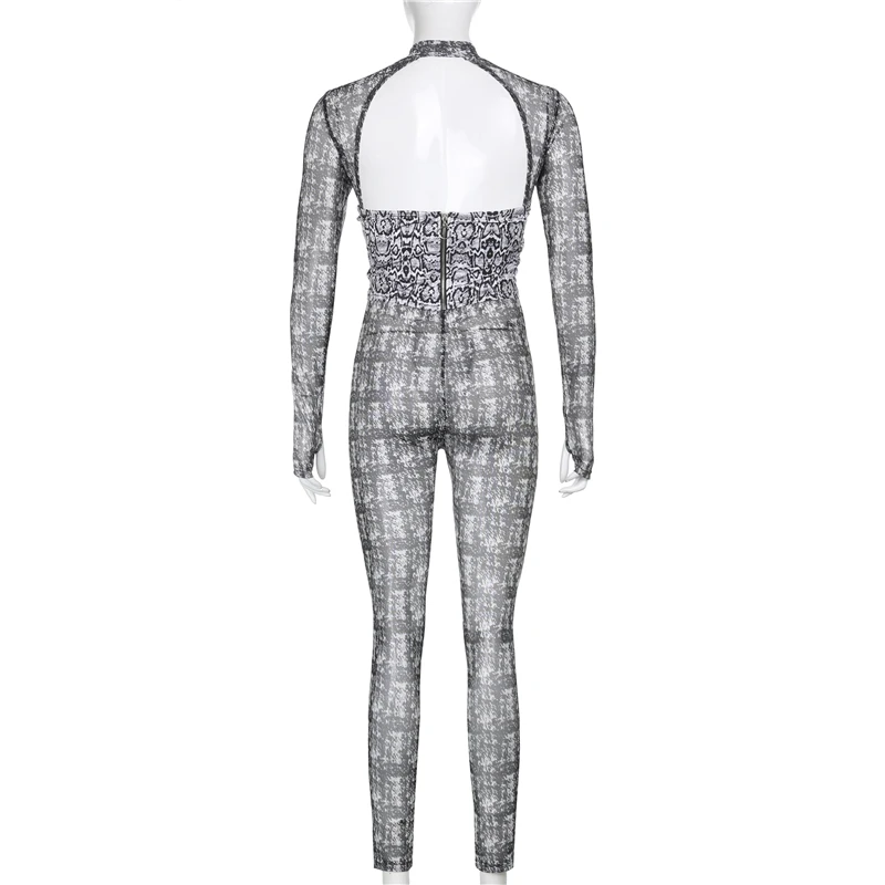 BIIKPIIK Mesh Print Women Jumpsuits Elegant Plaid Hollow Out Bodycon Sexy Clubwear Female Romper See Through Casual Outifit
BIIKPIIK Mesh Print Women Jumpsuits Elegant Plaid Hollow Out Bodycon Sexy Clubwear Female Romper See Through Casual Outifit