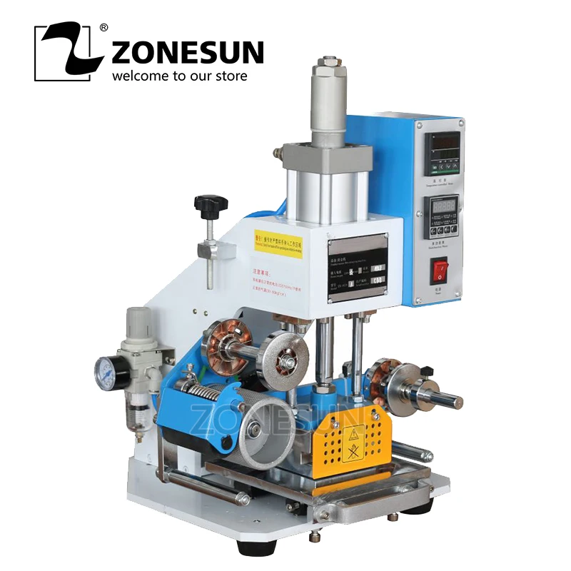 ZONESUN ZY-819-A штамповочный станок цифровой кожаный бумажный логотип бронзирующий