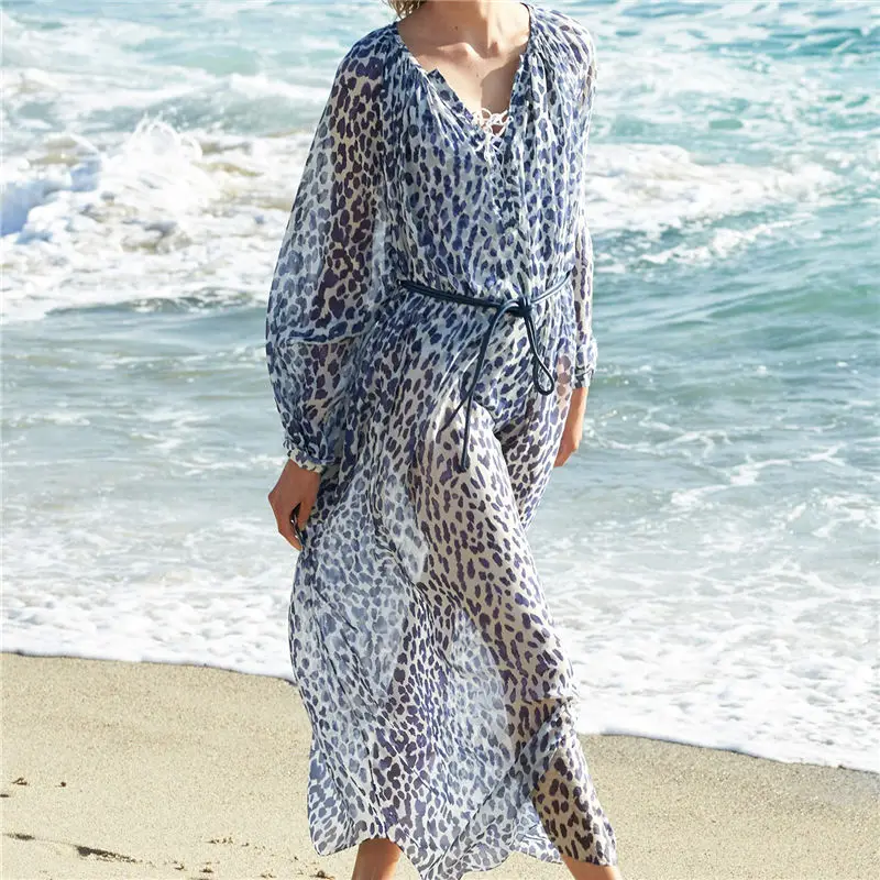 Leopard Chiffon Beach Cover up Tunics for Beach Long Kaftan Bikini Cover up Robe de Plage Sarong Beach Swimsuit coverup
Leopard Chiffon Beach Cover up Tunics for Beach Long Kaftan Bikini Cover up Robe de Plage Sarong Beach Swimsuit coverup