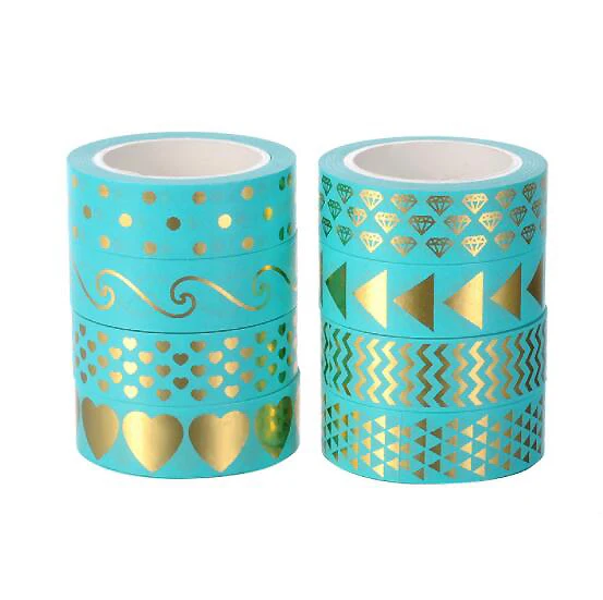 8pcs/lot 15mm*10m Cute Gold Stamping Pattern paper tape,Office material School stationery supplies(ss-454)
8pcs/lot 15mm*10m Cute Gold Stamping Pattern paper tape,Office material School stationery supplies(ss-454)