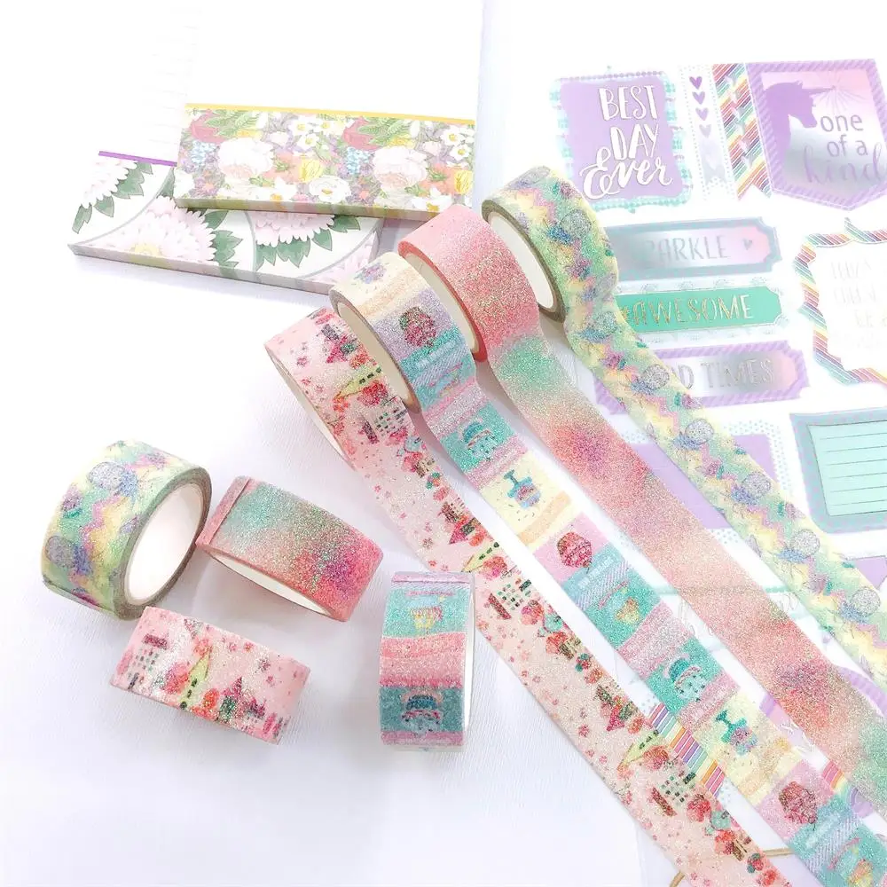 6 шт./компл. Блеск порошок лента Washi японская Канцелярия 2 см * 3 м кавайная бумага для скрапбукинга школьные декоративные ленты 
6 шт./компл. Блеск порошок лента Washi японская Канцелярия 2 см * 3 м кавайная бумага для скрапбукинга школьные декоративные ленты