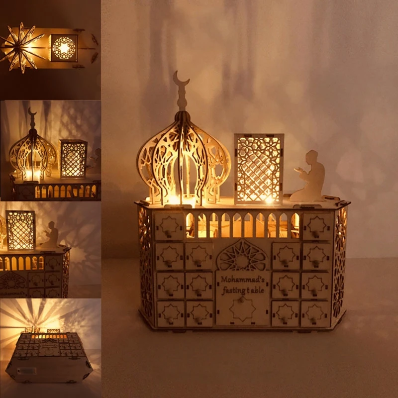 Wooden Eid Mubarak Ramadan Advent Calendar LED Light DIY Muslim Islamic 30 Grids
Wooden Eid Mubarak Ramadan Advent Calendar LED Light DIY Muslim Islamic 30 Grids