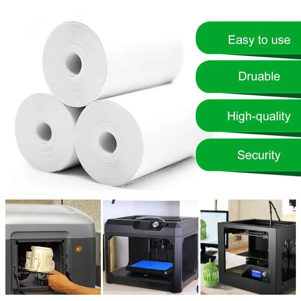 

5 рулонов искусственной бумаги, прямая термобумага 57x30 мм для портативного карманного принтера