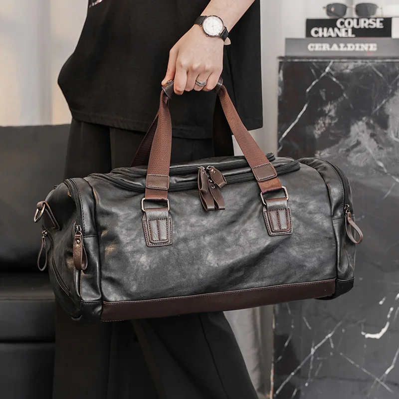Large-capacity Top-Handle Bag Men Fashion Luxury Leather Shoulder Messenger Bag Men Handbag Soft PU Travel Bag Sports Gym Bags
Large-capacity Top-Handle Bag Men Fashion Luxury Leather Shoulder Messenger Bag Men Handbag Soft PU Travel Bag Sports Gym Bags