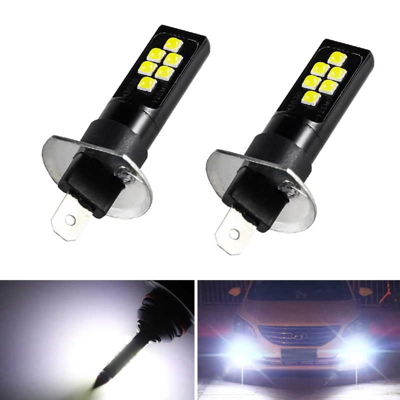 2Pcs Super Bright H1 Led Bulbs Fog Running Light 6000K White 3030 12SMD 1200Lm Univeral Canbus Lamp Car Fog Front Head Light
2Pcs Super Bright H1 Led Bulbs Fog Running Light 6000K White 3030 12SMD 1200Lm Univeral Canbus Lamp Car Fog Front Head Light