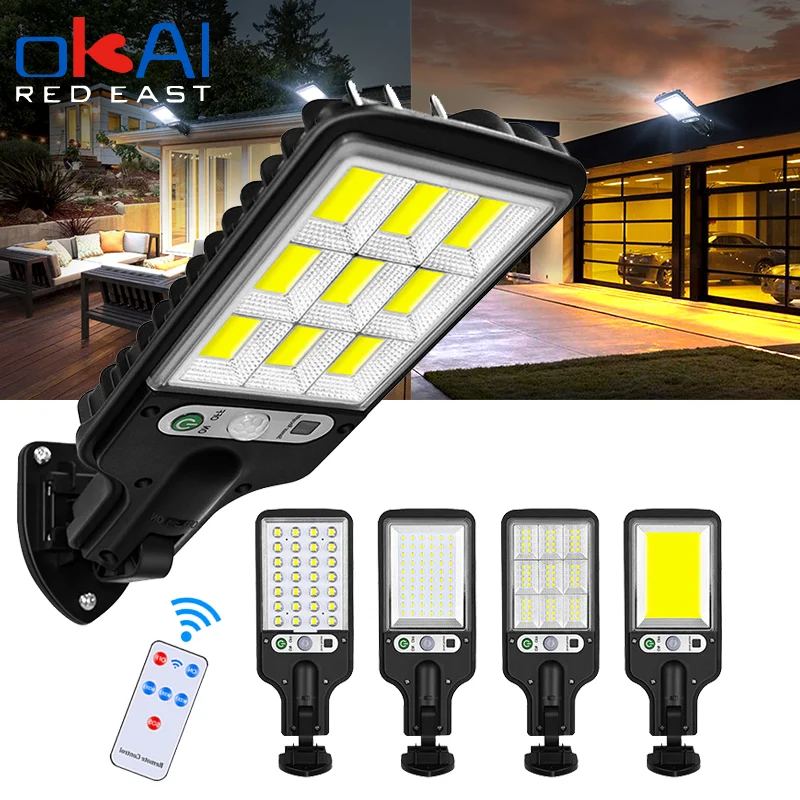 128 COB Solar Led Street Lights Outdoor Security Light Wall Lamp IPX5 Waterproof PIR Motion Sensor Smart Remote Control Lamp
128 COB Solar Led Street Lights Outdoor Security Light Wall Lamp IPX5 Waterproof PIR Motion Sensor Smart Remote Control Lamp