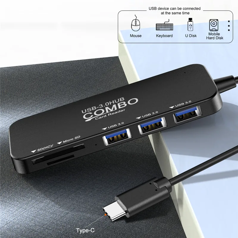 USB C концентратор типа для мульти 3 0 адаптер MacBook Pro Huawei Mate 20 разветвитель порта Micro