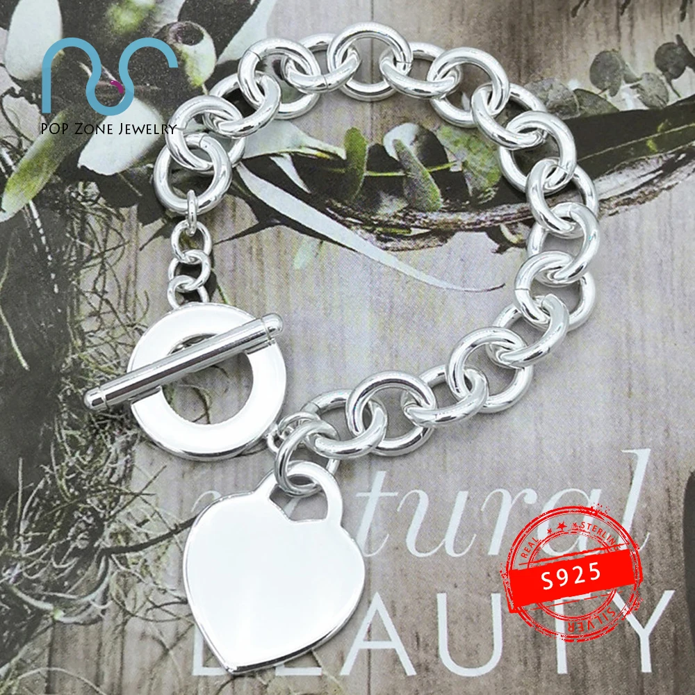 S925 Sterling Silver Bracelet Classic Style O-Chain Buckle Heart Shaped Fashion Luxury Fine Jewelry Lady's Lover Bracelet Gift
S925 Sterling Silver Bracelet Classic Style O-Chain Buckle Heart Shaped Fashion Luxury Fine Jewelry Lady's Lover Bracelet Gift