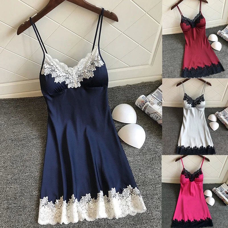 Women Nightwear Summer Lace Nightgowns Sexy Sleepwear Sleeping Dress Padded Nightdress Summer Pijamas
Women Nightwear Summer Lace Nightgowns Sexy Sleepwear Sleeping Dress Padded Nightdress Summer Pijamas