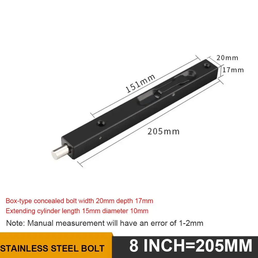 Stainless Steel Cassette Concealed Latch Door Flush Bolt Concealed Safety Door Lock for French Doors Composite Wood Doors Black
Stainless Steel Cassette Concealed Latch Door Flush Bolt Concealed Safety Door Lock for French Doors Composite Wood Doors Black
