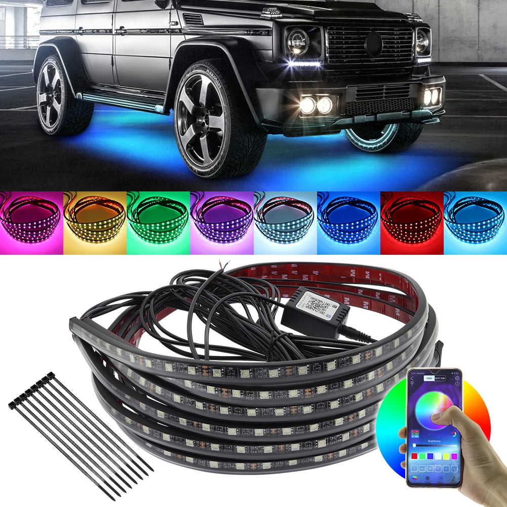 4Pcs RGB LED Light Strip Car Chassis Decor Lights Waterproof Pedal Moulding Lamp.
4Pcs RGB LED Light Strip Car Chassis Decor Lights Waterproof Pedal Moulding Lamp.