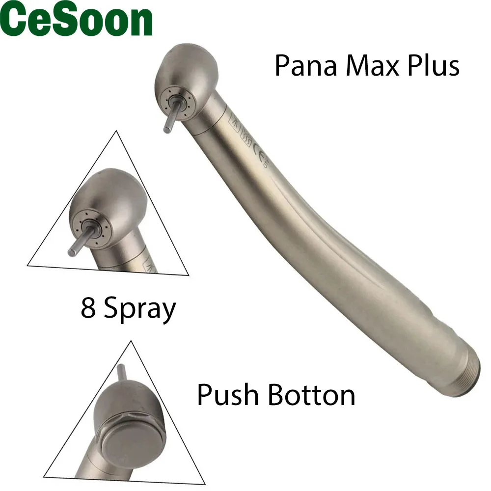 Dental Pana Max Plus High Speed Handpiece NSK Style 8 Spray Standard Push Button Air Turbine Fiber Optic Whitening Teeth Tools
Dental Pana Max Plus High Speed Handpiece NSK Style 8 Spray Standard Push Button Air Turbine Fiber Optic Whitening Teeth Tools