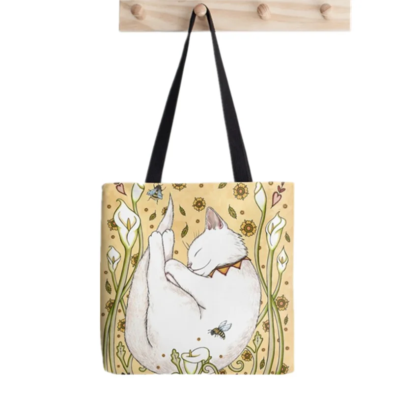 Shopper Lazy cat in the grass North Printed Tote Bag women Harajuku shopper handbag girl Shoulder shopping bag Lady Canvas Bag
Shopper Lazy cat in the grass North Printed Tote Bag women Harajuku shopper handbag girl Shoulder shopping bag Lady Canvas Bag