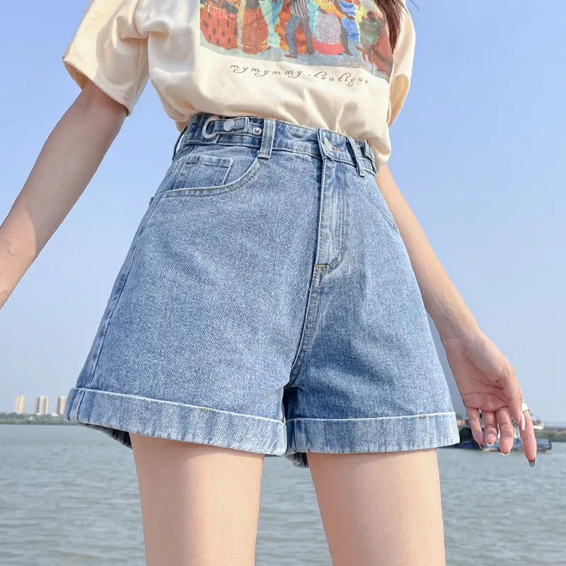 Women's Summer Breeches Wide Shorts Denim High Waist Casual Shorts Fashion Wide Plus Size Denim Shorts Female Jeans Mom Korean
Women's Summer Breeches Wide Shorts Denim High Waist Casual Shorts Fashion Wide Plus Size Denim Shorts Female Jeans Mom Korean