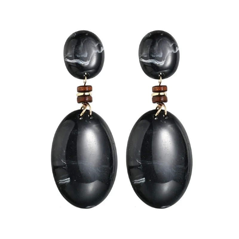 Корейские Модные Винтажные акриловые цветные серьги с камнями овальные серьги 
Корейские Модные Винтажные акриловые цветные серьги с камнями овальные серьги