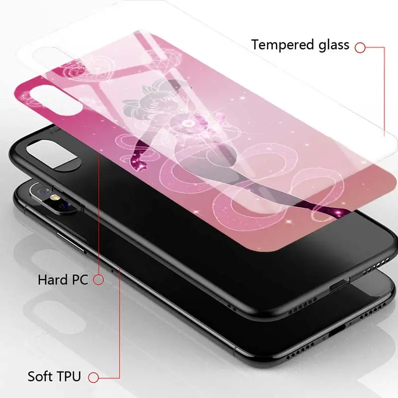 Phone Case For iPhone 11 Pro XS Max XR X Cover For iPhone 12 Pro 7 8 Plus SE 2020 Glass Shell Funda Sailor Moon Crystal
Phone Case For iPhone 11 Pro XS Max XR X Cover For iPhone 12 Pro 7 8 Plus SE 2020 Glass Shell Funda Sailor Moon Crystal
