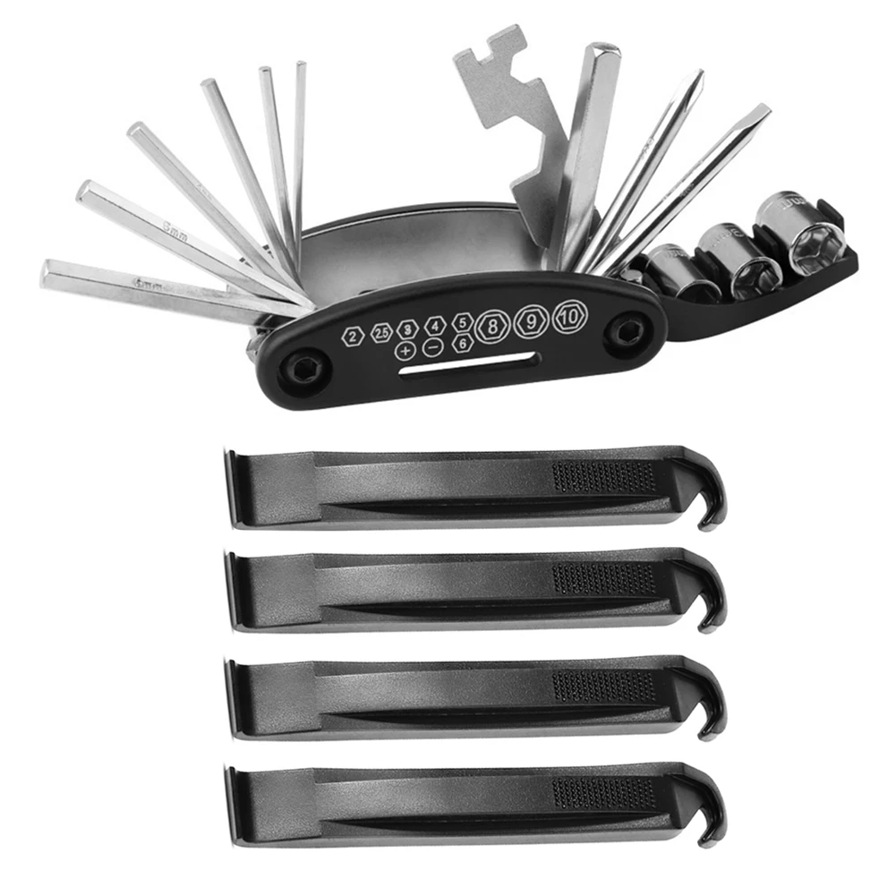 16 in 1 Bicycle Repairing Tools Set Folding Portable Multitool Wrench Screwdriver Kit for Bicycle Repair Maintenance
16 in 1 Bicycle Repairing Tools Set Folding Portable Multitool Wrench Screwdriver Kit for Bicycle Repair Maintenance