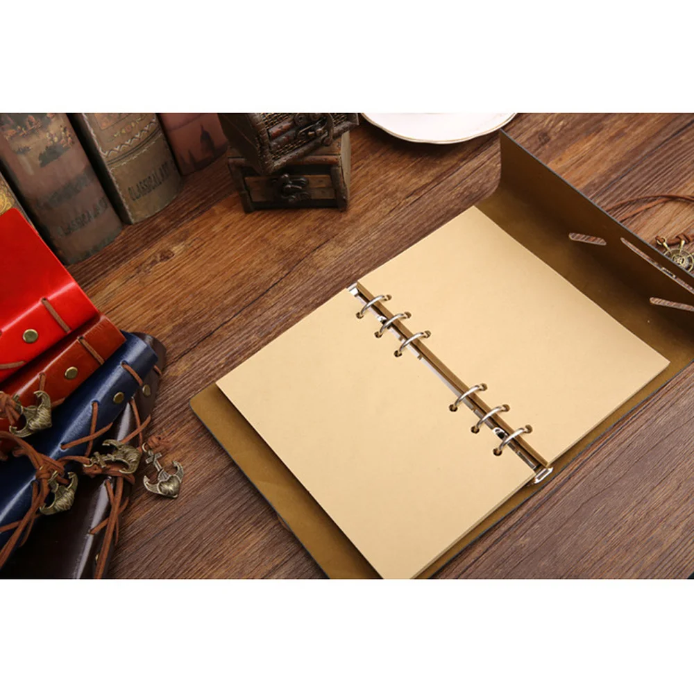 Retro Leather Cover Refillable Blank Line Spiral Notebook Corsair Pendants Nautical Journal Planner Diary Loose-leaf Sketchbook 
Retro Leather Cover Refillable Blank Line Spiral Notebook Corsair Pendants Nautical Journal Planner Diary Loose-leaf Sketchbook