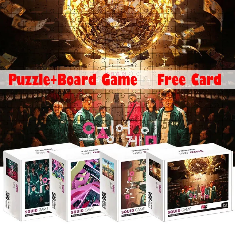 500 Pieces Squid Puzzle With Free Figures Card Board Games Hot TV Assembling Toys For Adults Children Christmas Gifts
500 Pieces Squid Puzzle With Free Figures Card Board Games Hot TV Assembling Toys For Adults Children Christmas Gifts