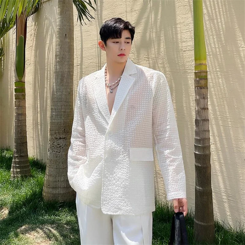 Super Large Luxury White Suit Man Summer 2021 Korean Thin Original Design Suit Men Street Style Sun Protection Suit Coat Top
Super Large Luxury White Suit Man Summer 2021 Korean Thin Original Design Suit Men Street Style Sun Protection Suit Coat Top