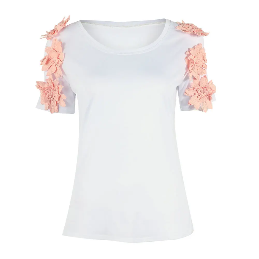 Women T-Shirts Fashion Summer Appliques Hollow Out Short Sleeve Round Neck Solid Color Female Tops Casual Bodycon Black T-Shirts
Women T-Shirts Fashion Summer Appliques Hollow Out Short Sleeve Round Neck Solid Color Female Tops Casual Bodycon Black T-Shirts