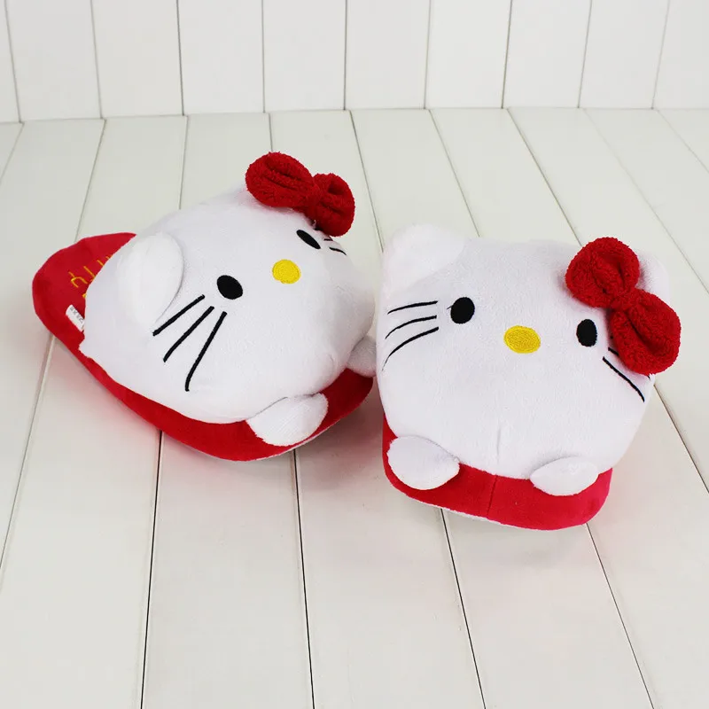 Тапочки hellokitty зимняя женская обувь домашняя теплая для взрослых Плюшевые