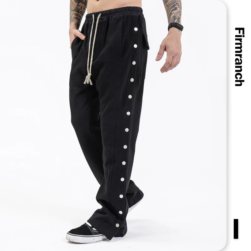 Firmranch New 2021 Pant Men High Street Velcro Bottom Side Button Sportpants Men Sweatpants Sport Casual Pants Ins Women Trouser
Firmranch New 2021 Pant Men High Street Velcro Bottom Side Button Sportpants Men Sweatpants Sport Casual Pants Ins Women Trouser