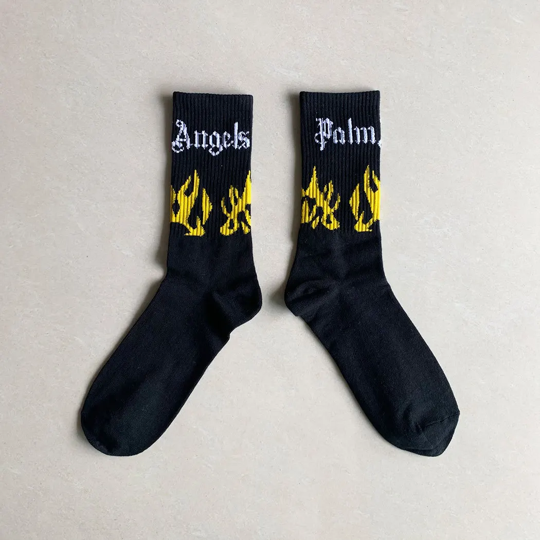 Street fashion palm cotton PA angel letter high street hip hop casual socks men and women
Street fashion palm cotton PA angel letter high street hip hop casual socks men and women