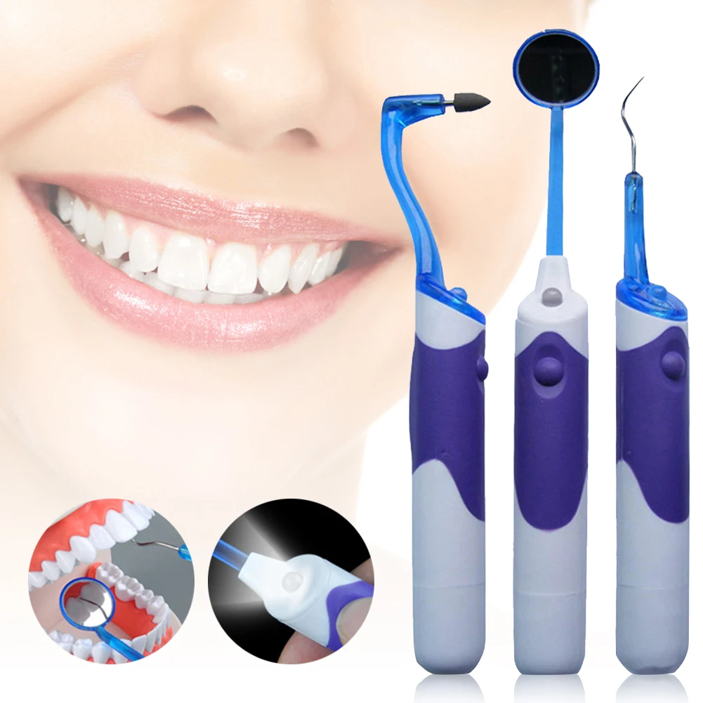 NEW Dental Care Tool Set Anti-fog Dental Mirror Battery Powered Scaler Tartar Stains Removal Cleaning Kit
NEW Dental Care Tool Set Anti-fog Dental Mirror Battery Powered Scaler Tartar Stains Removal Cleaning Kit