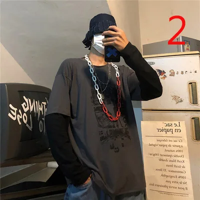 Long-sleeved T-shirt men's autumn Korean version of the trend loose wild leisure
Long-sleeved T-shirt men's autumn Korean version of the trend loose wild leisure