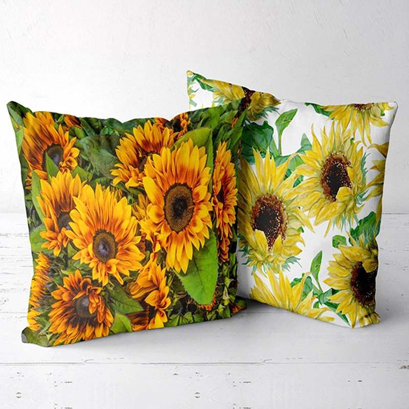 Sunflower Cushions Decorative Polyester Pillowcase Tropical Leaf Flower Pattern Cushion Cover Set Throw Pillow Sofa Home Decor
Sunflower Cushions Decorative Polyester Pillowcase Tropical Leaf Flower Pattern Cushion Cover Set Throw Pillow Sofa Home Decor
