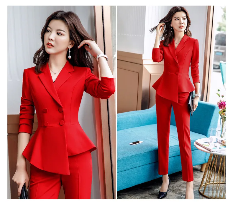 2021 Female Formal Elegant Office Work Wear Uniform OL Ladies Trousers Blazers Jacket with Tops Pant Suits 2 Pieces Sets Clothes
2021 Female Formal Elegant Office Work Wear Uniform OL Ladies Trousers Blazers Jacket with Tops Pant Suits 2 Pieces Sets Clothes